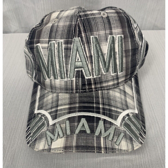 Miami Hat by Cursedi, Florida Gray Hat Cap Adjustable One Size Fits‎ All - Picture 1 of 10